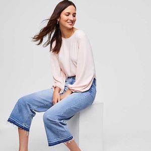 LOFT NWT Wide Leg Crop Jeans